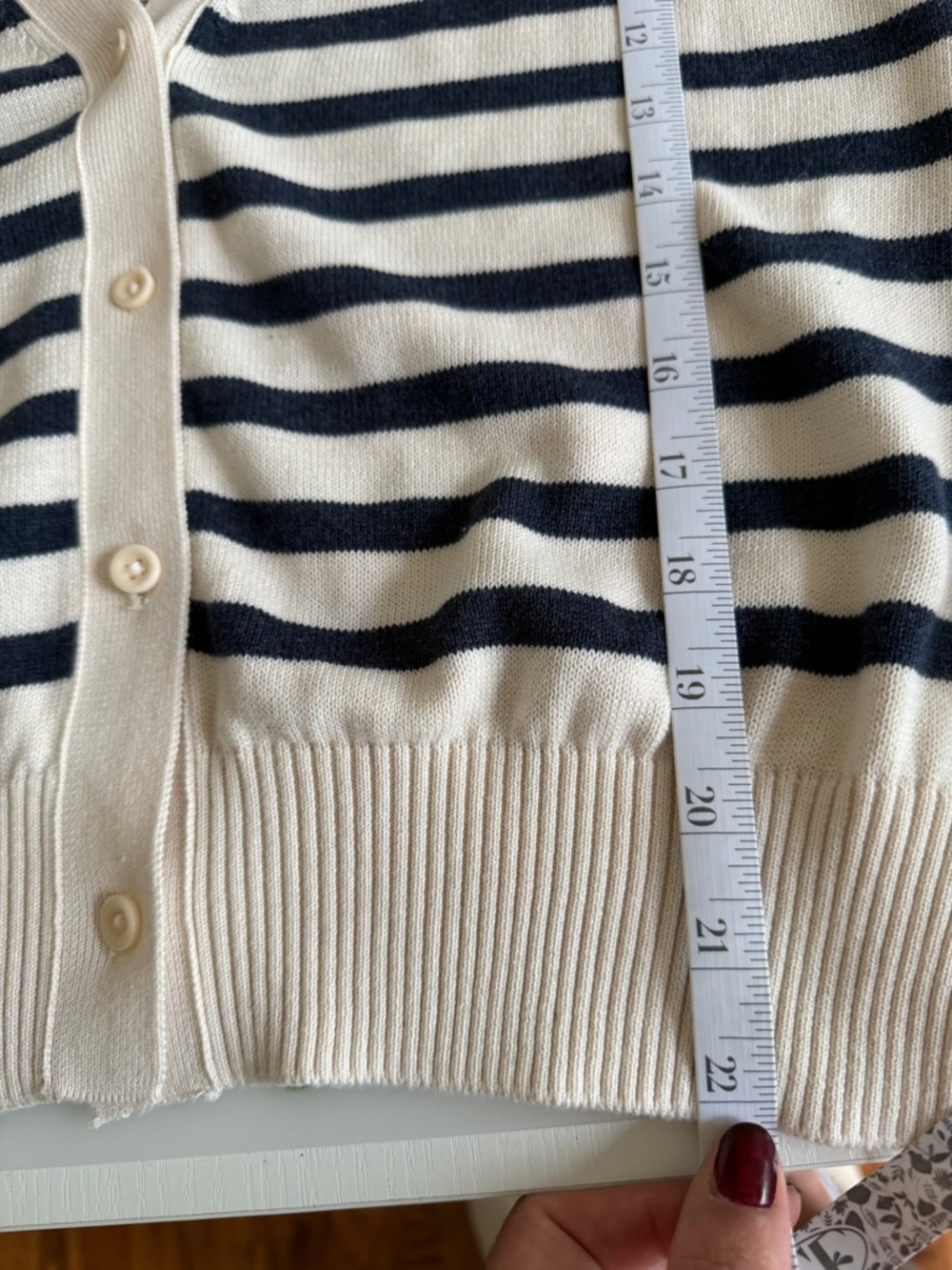 Pact Navy Laguna Stripe Cardigan - Picture 7 of 9